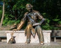 The bronze Hans Christian Andersen monument, located near Central ParkÃ¢â¬â¢s Conservatory Water